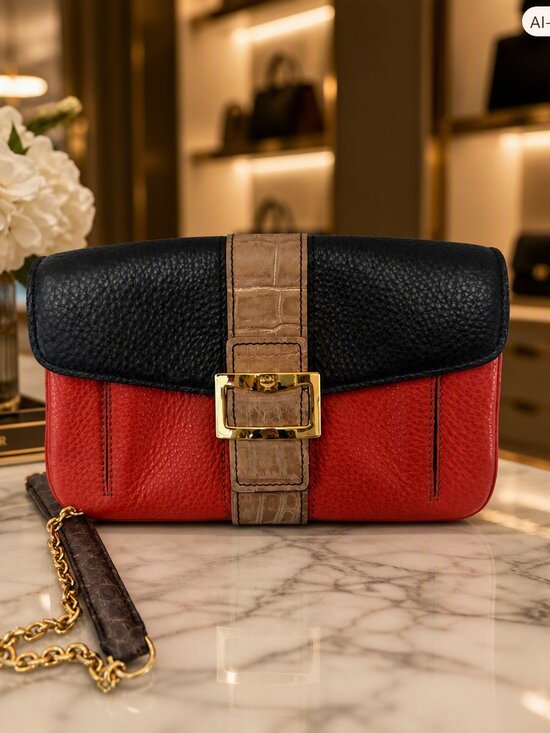 MCM Handbags - MCM Leather Colorblock Crossbody/Shoulder Bag